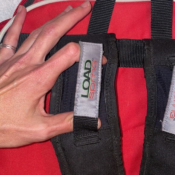 EUC! ADIDAS red backpack 🎒. Has a stain on the bottom white edging. See photos - Picture 3 of 10